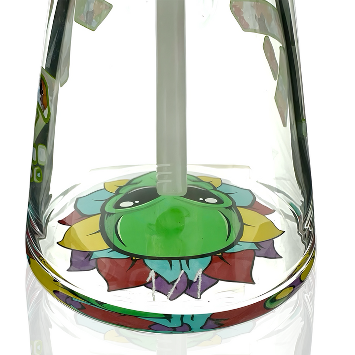 1 of 1 - 12″ AFM Scramble Bears Purple Colored Lip Glass Beaker Bong Set | AFM Smoke