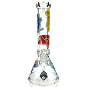 12" AFM Throw Up Graffiti Glass Beaker Bong Set