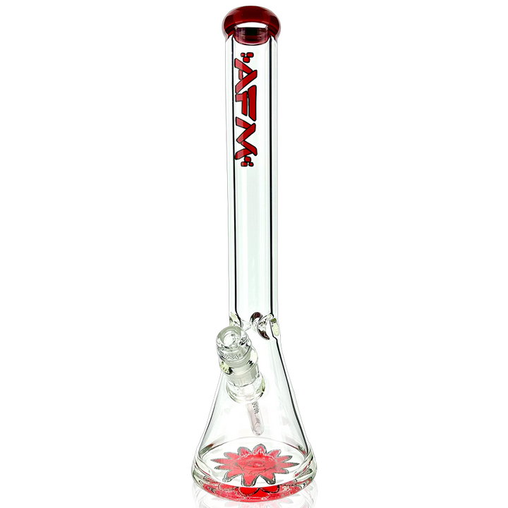 18" AFM Red Canon Colored Lip Glass Beaker Set | AFM Smoke