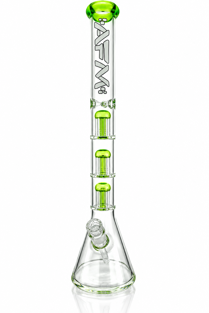 21″ AFM Triple Hitter 7mm Glass Beaker Bong, Triple Chamber Tree Perc