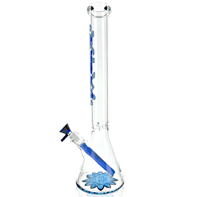 18" AFM Blue Bubbles Glass Beaker Bundle Set