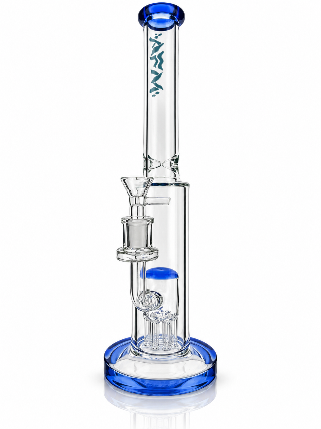 14" AFM Glass Violet Clear Glass Straight Tube