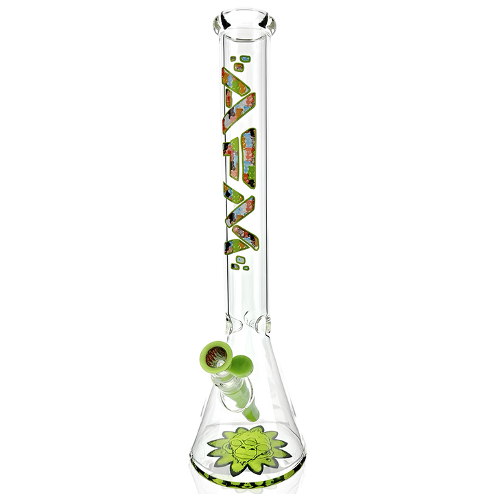 18" AFM Gummy Green Glass Beaker Bong Bundle Set | AFM Smoke