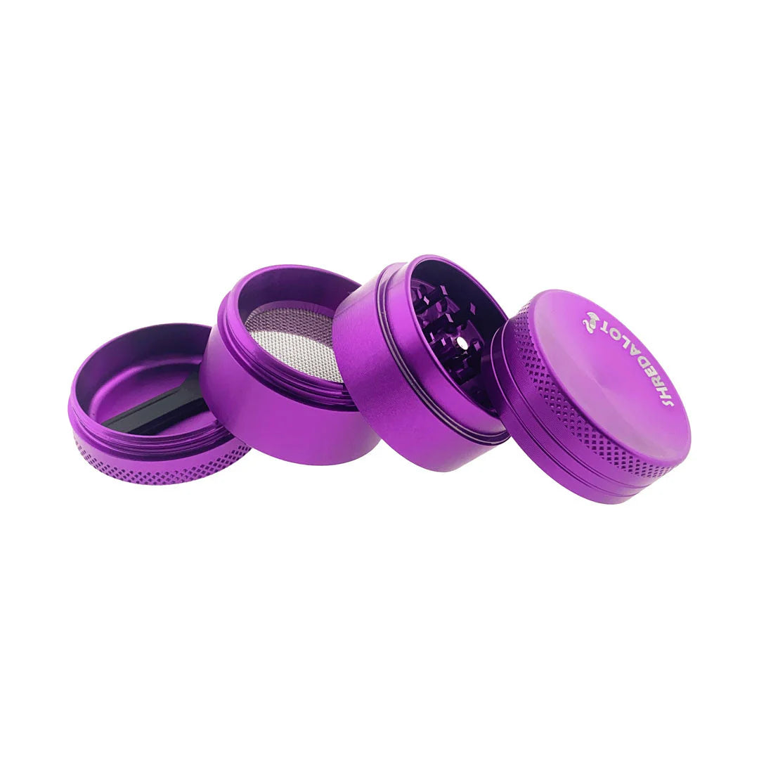 AFM Sir Shredalot 4-Piece Curve Top Metal Herb Grinder – 40mm Compact Aluminum | AFM Smoke