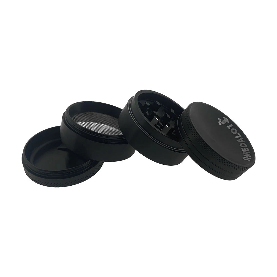 AFM Sir Shredalot 4-Piece Curve Top Metal Herb Grinder – 50mm Aluminum | AFM Smoke
