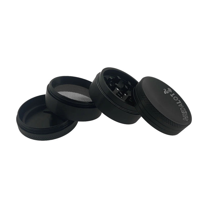 AFM Sir Shredalot 4-Piece Curve Top Metal Herb Grinder – 50mm Aluminum | AFM Smoke