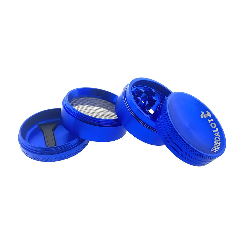 AFM Sir Shredalot 4-Piece Curve Top Metal Herb Grinder – 50mm Aluminum | AFM Smoke