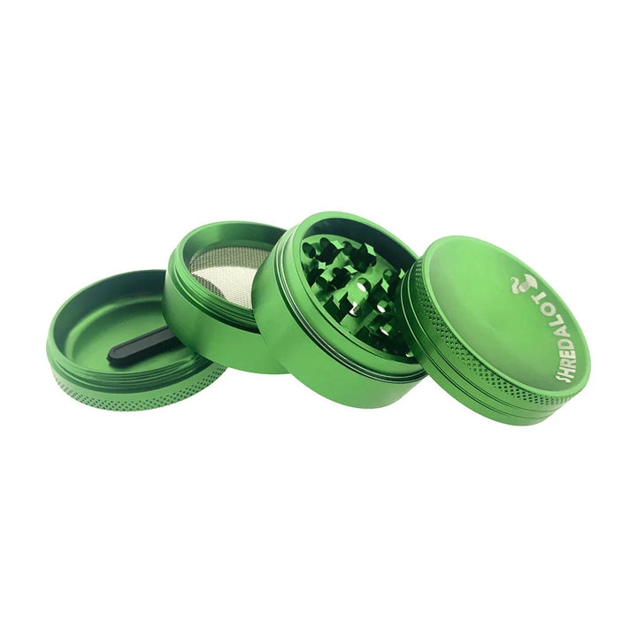 AFM Sir Shredalot 4-Piece Curve Top Metal Herb Grinder – 50mm Aluminum | AFM Smoke