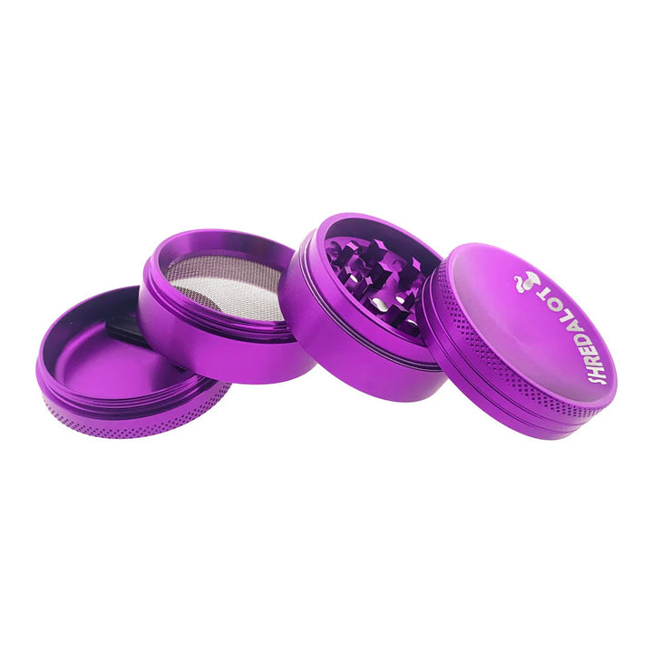 AFM Sir Shredalot 4-Piece Curve Top Metal Herb Grinder – 50mm Aluminum | AFM Smoke