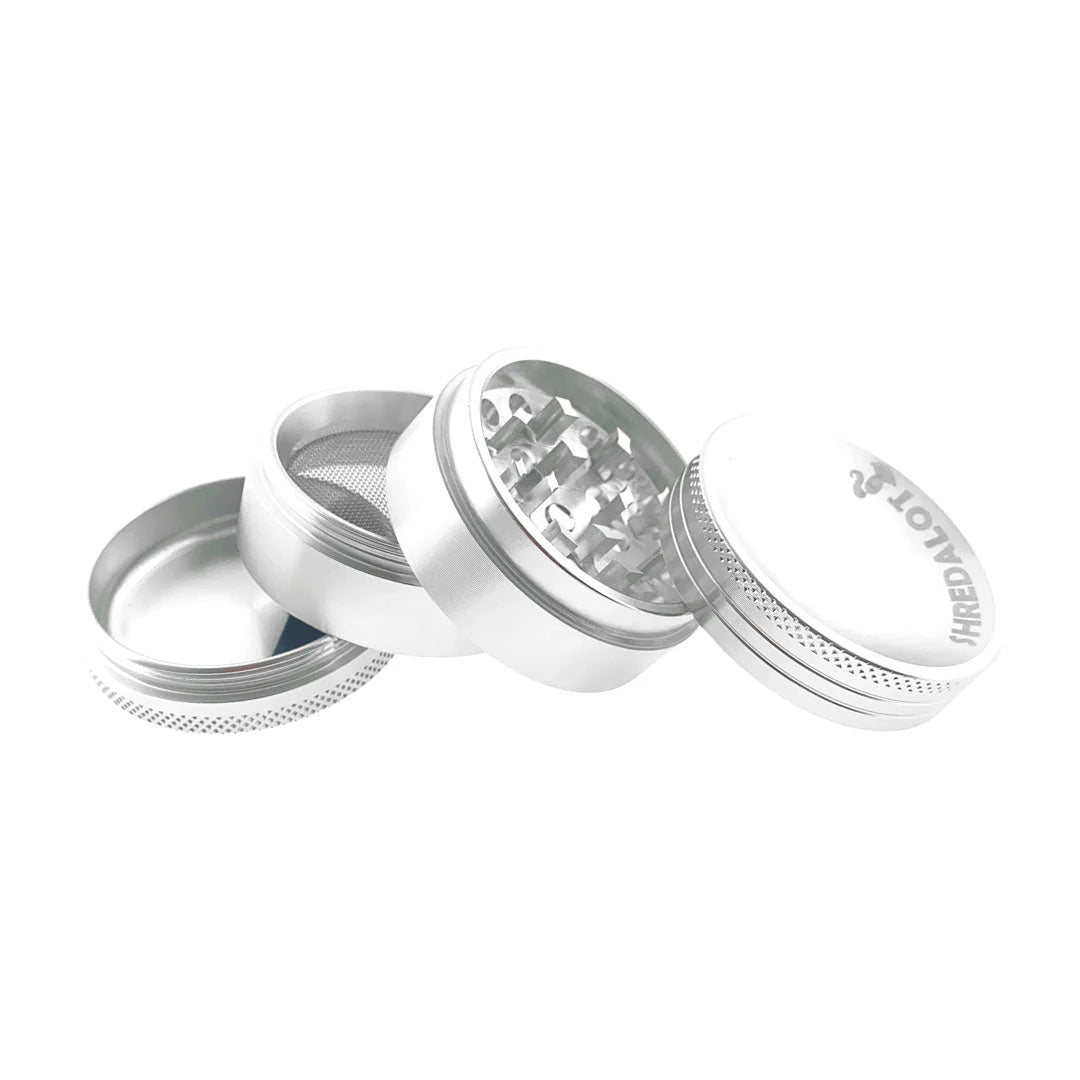 AFM Sir Shredalot 4-Piece Curve Top Metal Herb Grinder – 50mm Aluminum | AFM Smoke