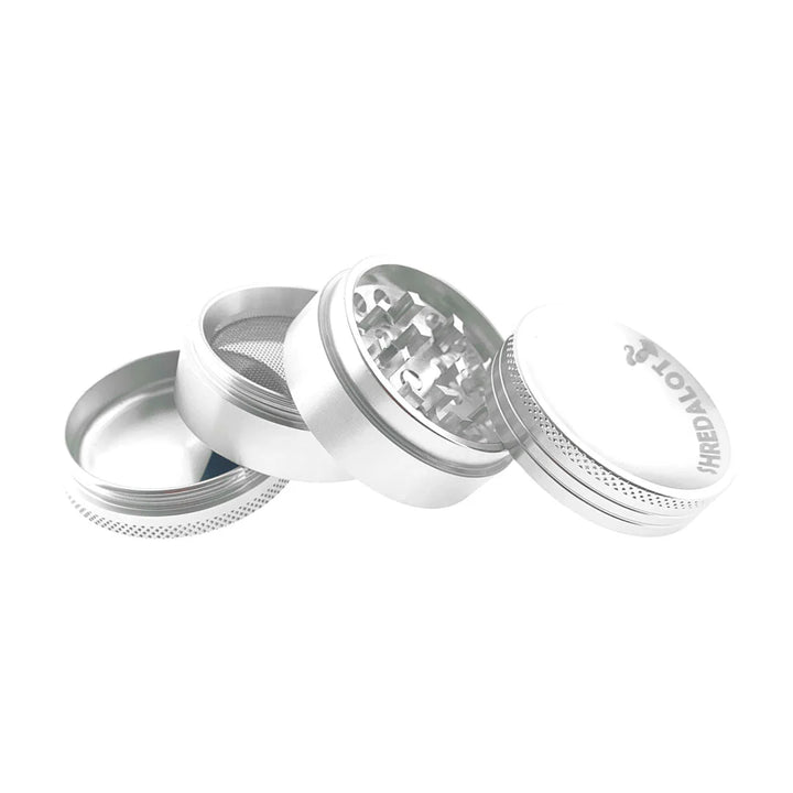 AFM Sir Shredalot 4-Piece Curve Top Metal Herb Grinder – 50mm Aluminum | AFM Smoke