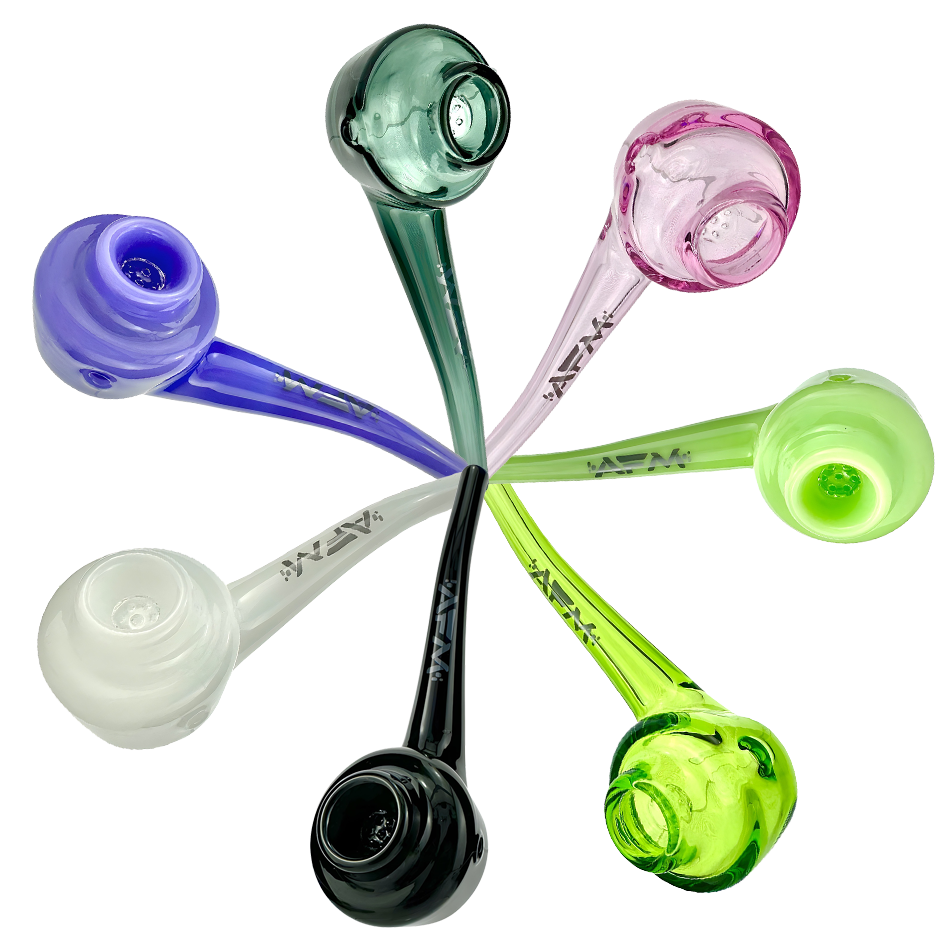 5.5" AFM Daffodil Borosilicate Glass Screen Hand Pipe | AFM Smoke
