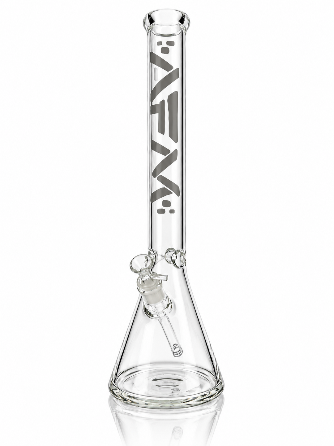 18" AFM Classic Clear Glass Beaker Bong, 5mm Thick