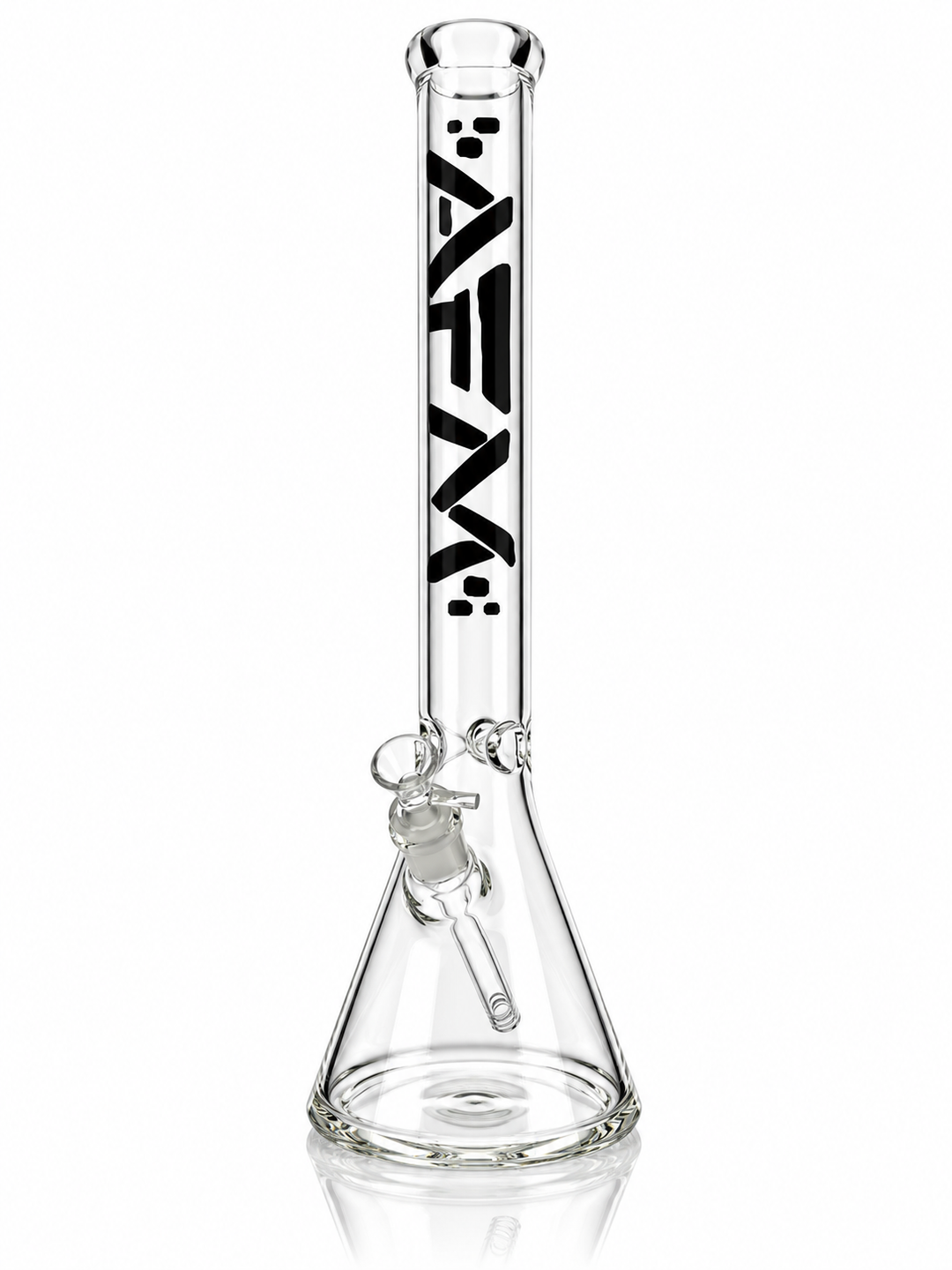 18" AFM Classic Clear Glass Beaker Bong, 5mm Thick