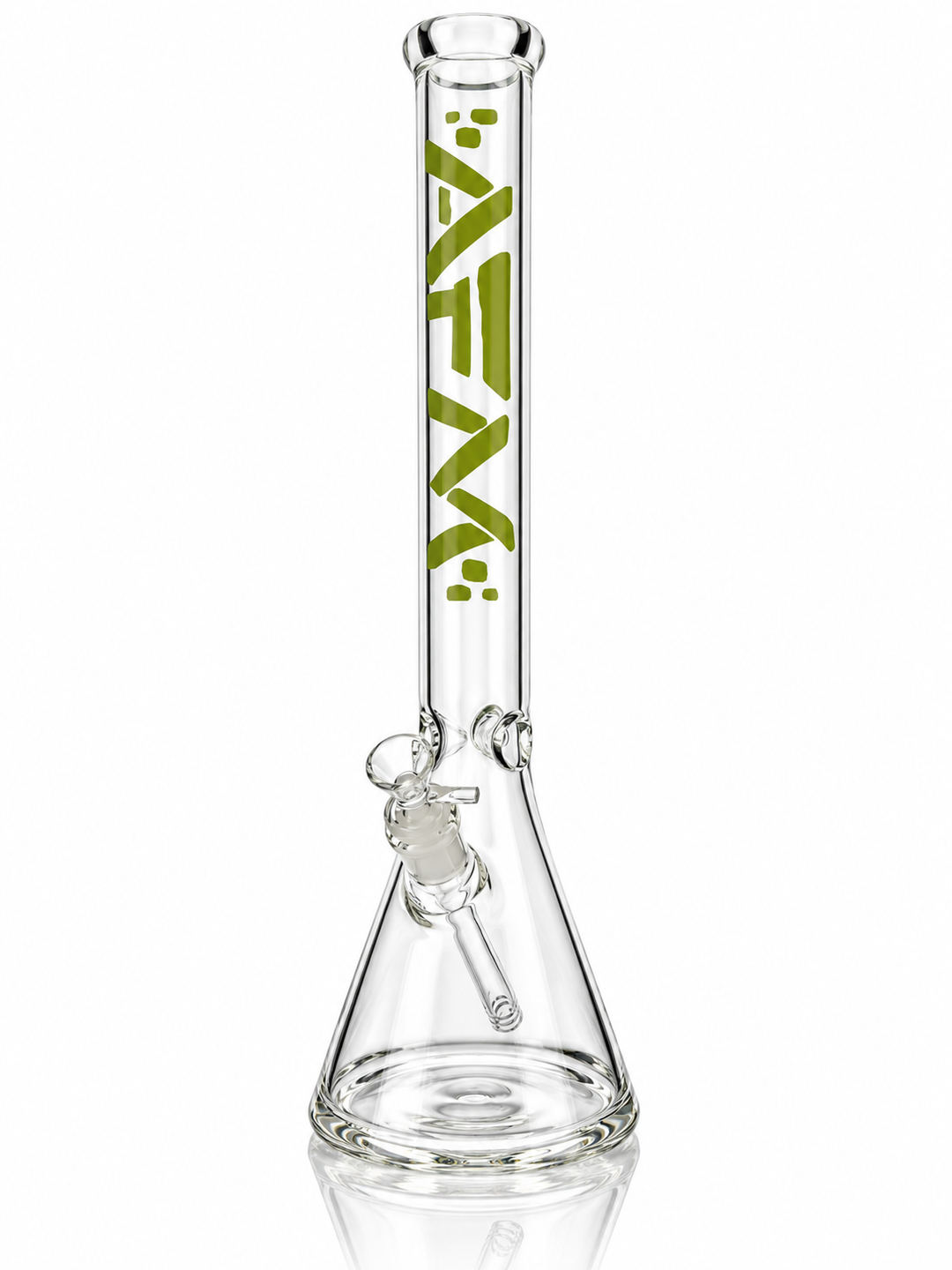 18" AFM Classic Clear Glass Beaker Bong, 5mm Thick