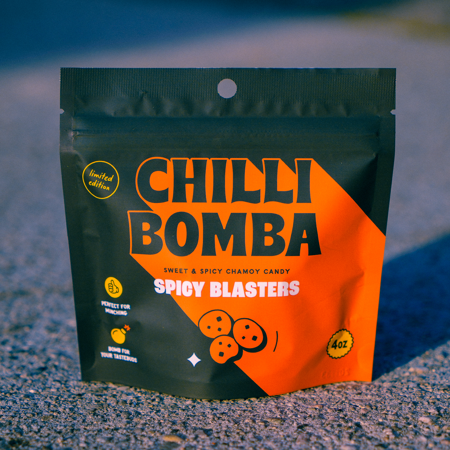 Chilli Bomba Spicy Blasters Chili Chamoy Candy 4oz Bag