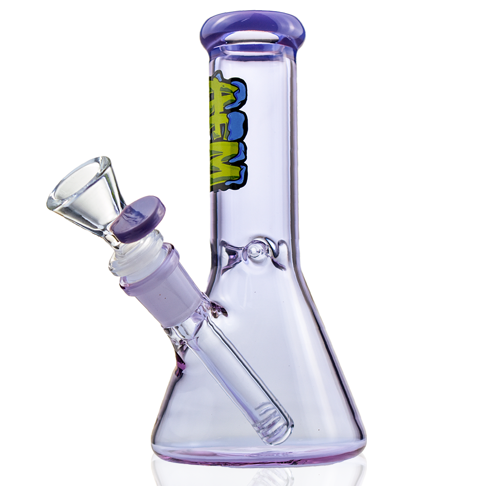 7" Double Full Color Mini Glass Beaker Bong Box Set