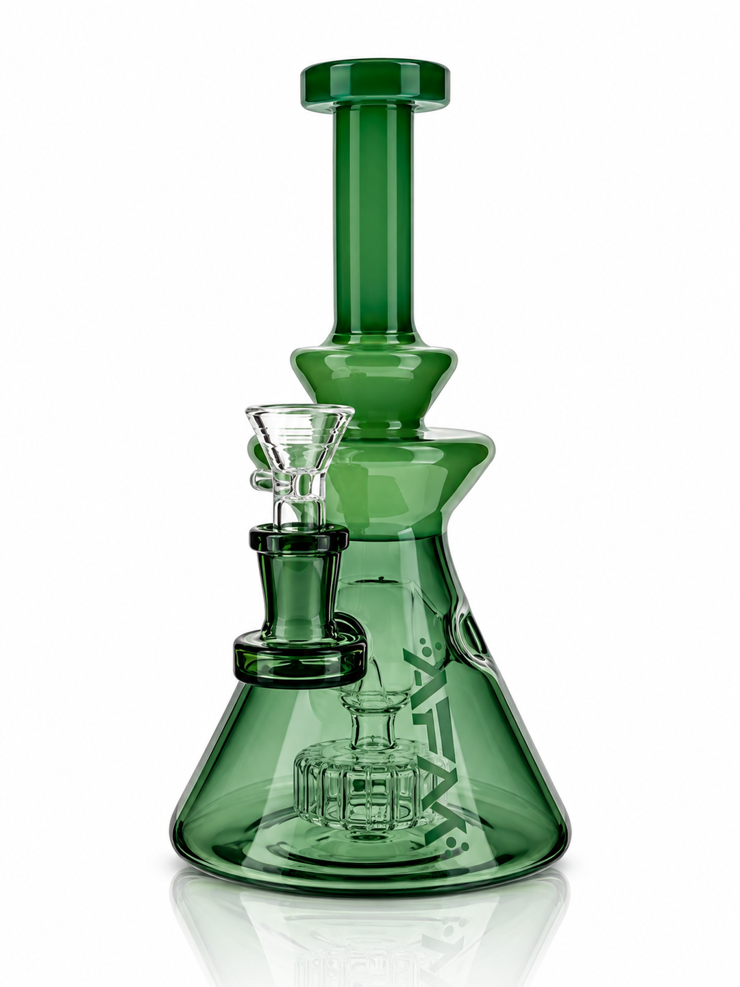 8" AFM Swiss Pyramid Color Glass Dab Rig