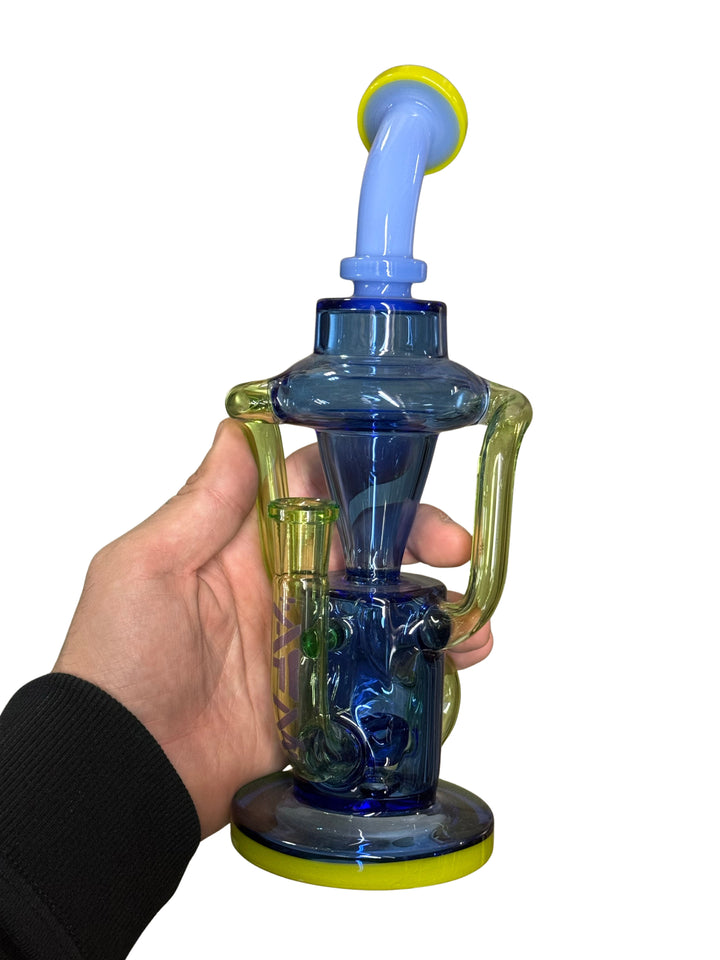 10" AFM Glass Palermo Double Glass Recycler Dab Rig