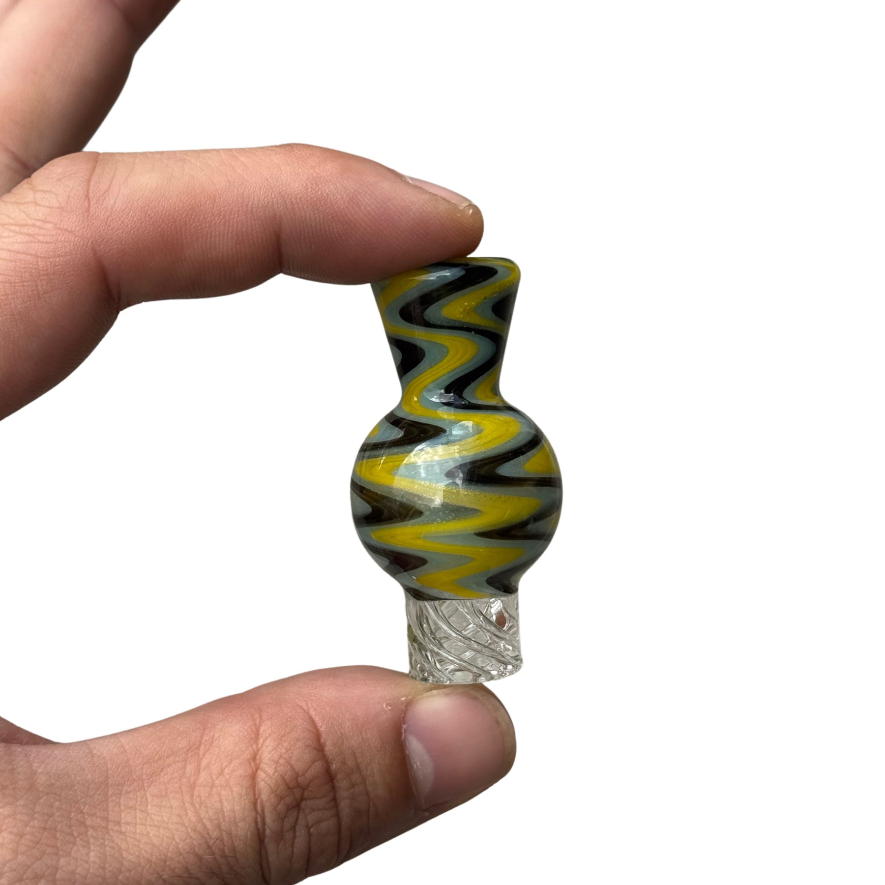AFM Turbo Groovy Reversal Glass Spinner Carb Cap + 2 Pearls