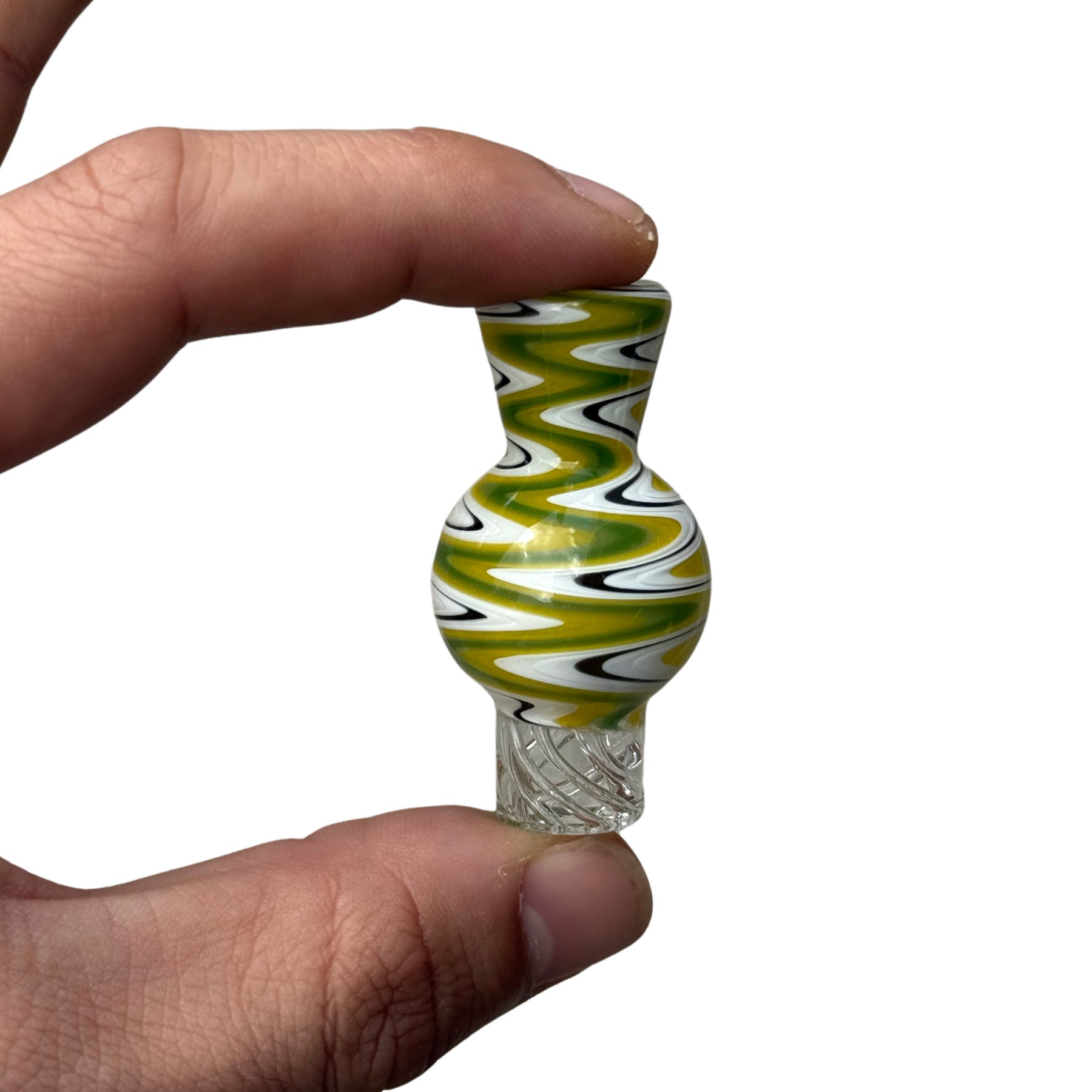 AFM Turbo Groovy Reversal Glass Spinner Carb Cap + 2 Pearls