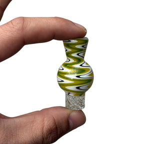AFM Turbo Groovy Reversal Glass Spinner Carb Cap + 2 Pearls