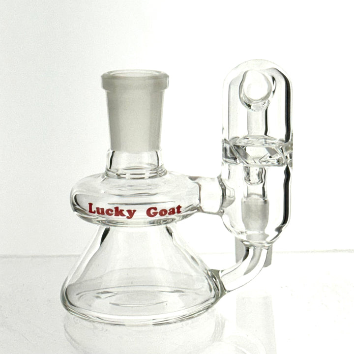 Lucky Goat Vortex Clear Glass 3″ Dry Ash Catcher 14mm Male/ 18mm Male