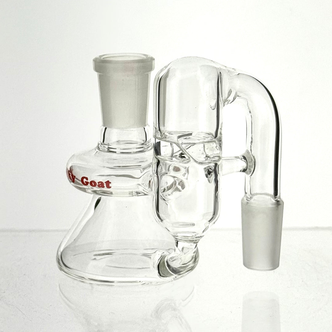 Lucky Goat Vortex Clear Glass 3″ Dry Ash Catcher 14mm Male/ 18mm Male
