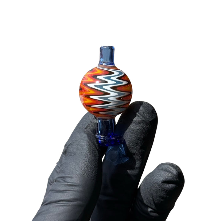 AFM Color Reversal Bubble Airflow Carb Cap — Borosilicate Glass for Dab Rigs