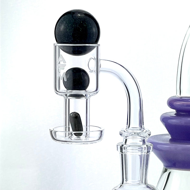 AFM 25 mm Quartz Terp Slurper Dab Nail Kit – 3 mm Thick with Marble Caps &amp; Terp Pill | AFM Smoke