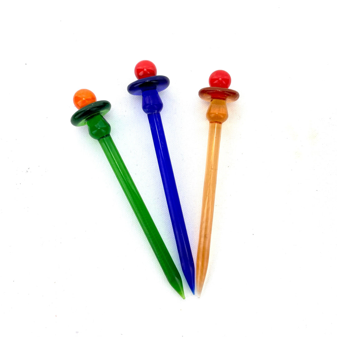 AFM Colored Glass 2-in-1 Dabber &amp; Carb Cap Tool