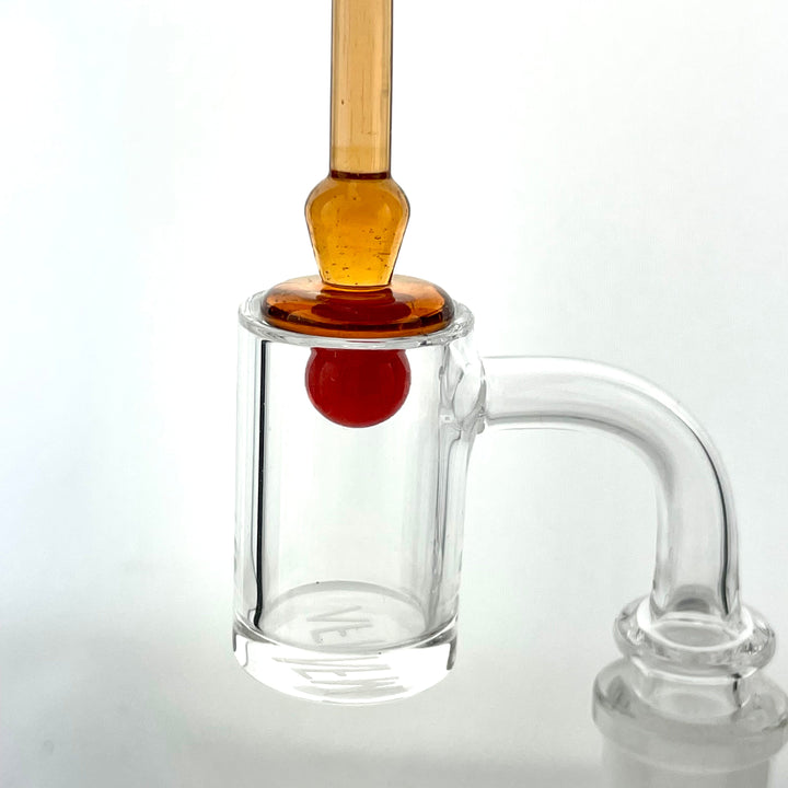AFM Colored Glass 2-in-1 Dabber &amp; Carb Cap Tool