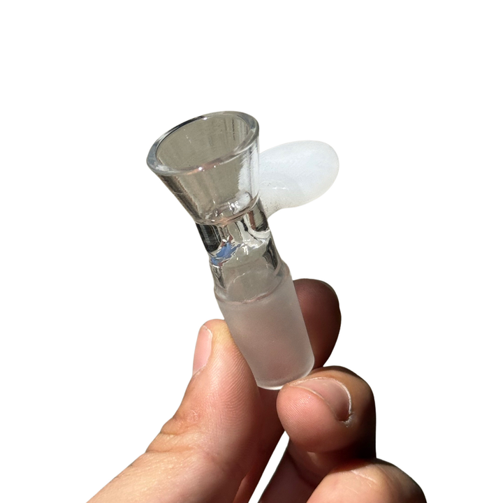 Basic Colored Handle Glass Bowl - 18mm | AFM Smoke