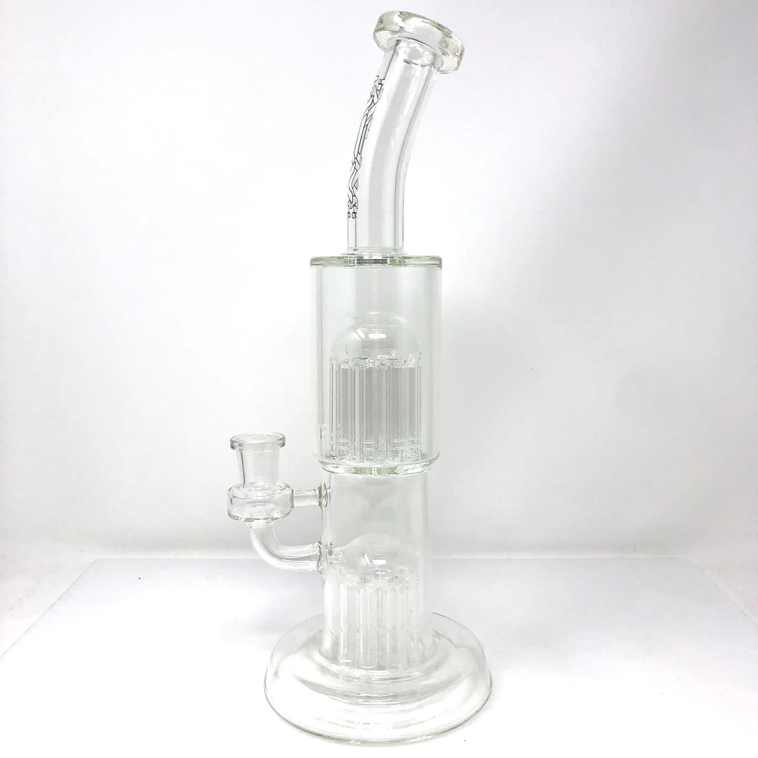 12" AFM Glass Double Cosmos Glass Dab Rig - Clear | AFM Smoke