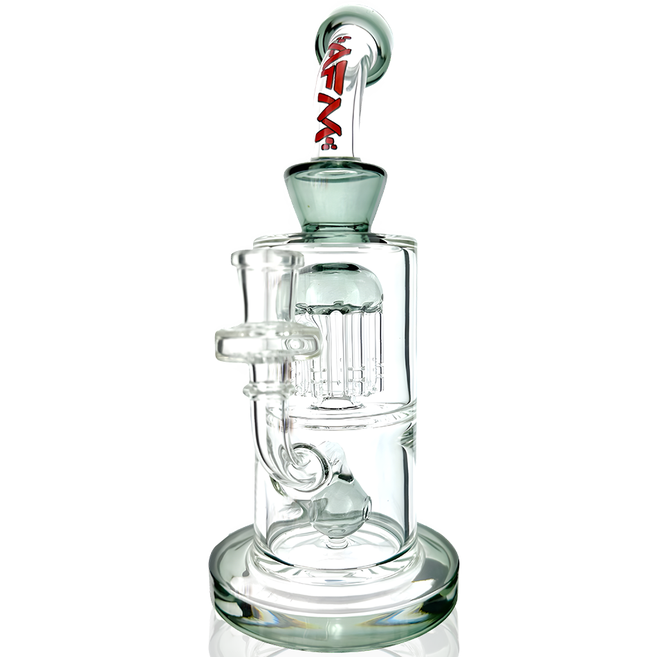 10" AFM Glass Astor Double Perc Dab Rig