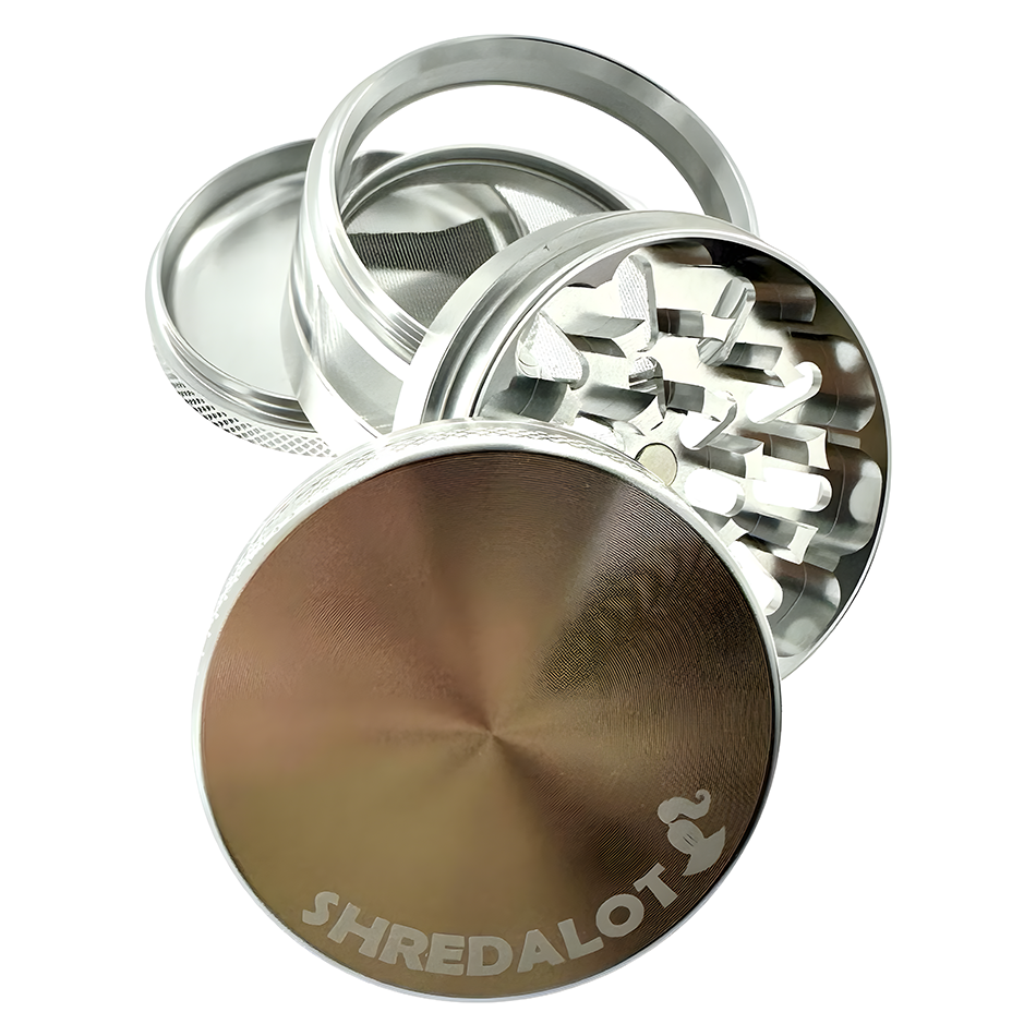 Sir Shredalot 4 Piece Window Chamber Metal Herb Grinder - 63mm