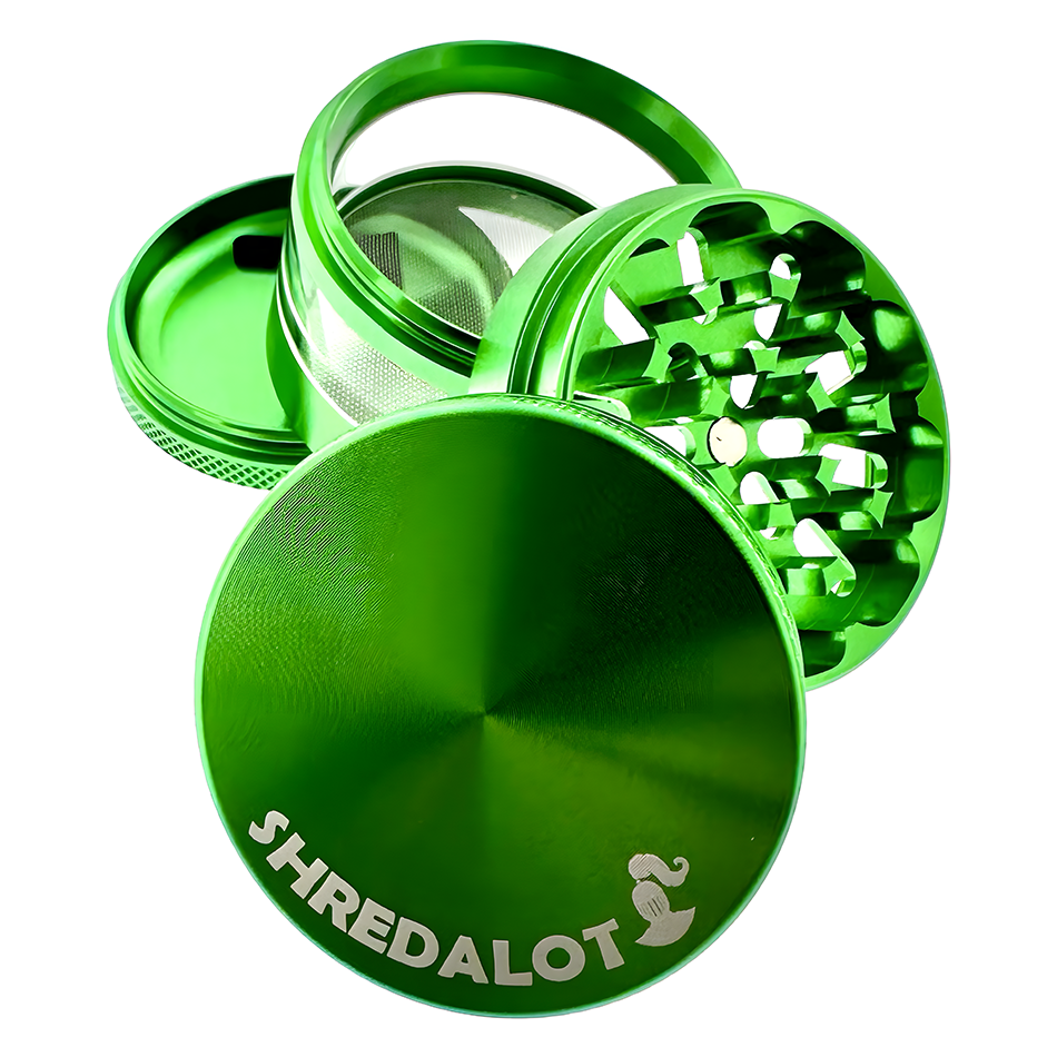 Sir Shredalot 4 Piece Window Chamber Metal Herb Grinder - 63mm