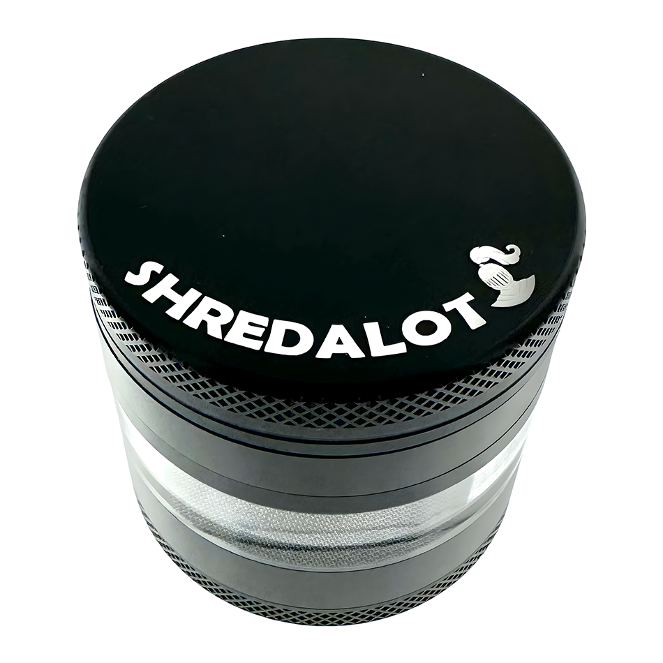 Sir Shredalot 4 Piece Window Chamber Metal Herb Grinder - 63mm