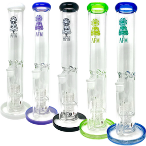 13" AFM Glass Matrix Straight Tube Bong