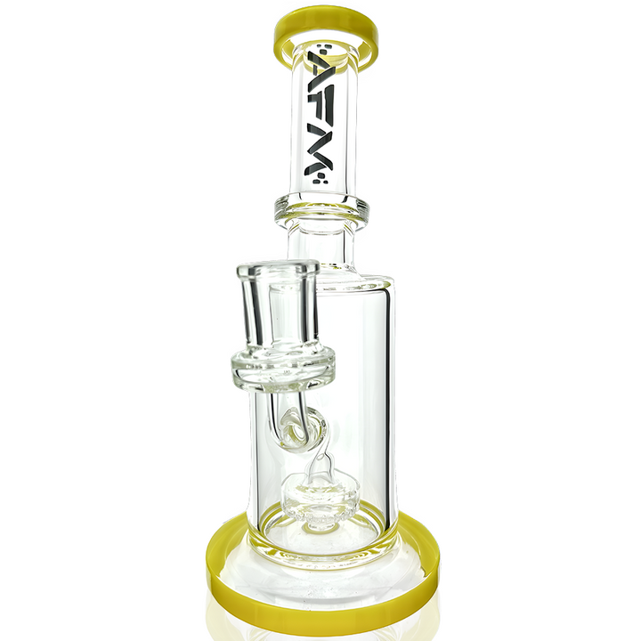 8" AFM Puck Clear Glass Mini Dab Rig