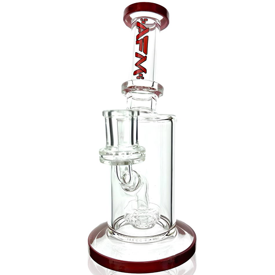 8" AFM Puck Clear Glass Mini Dab Rig