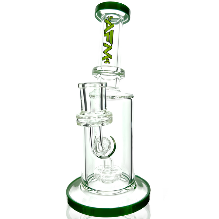 8" AFM Puck Clear Glass Mini Dab Rig
