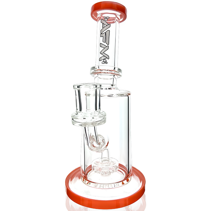 8" AFM Puck Clear Glass Mini Dab Rig