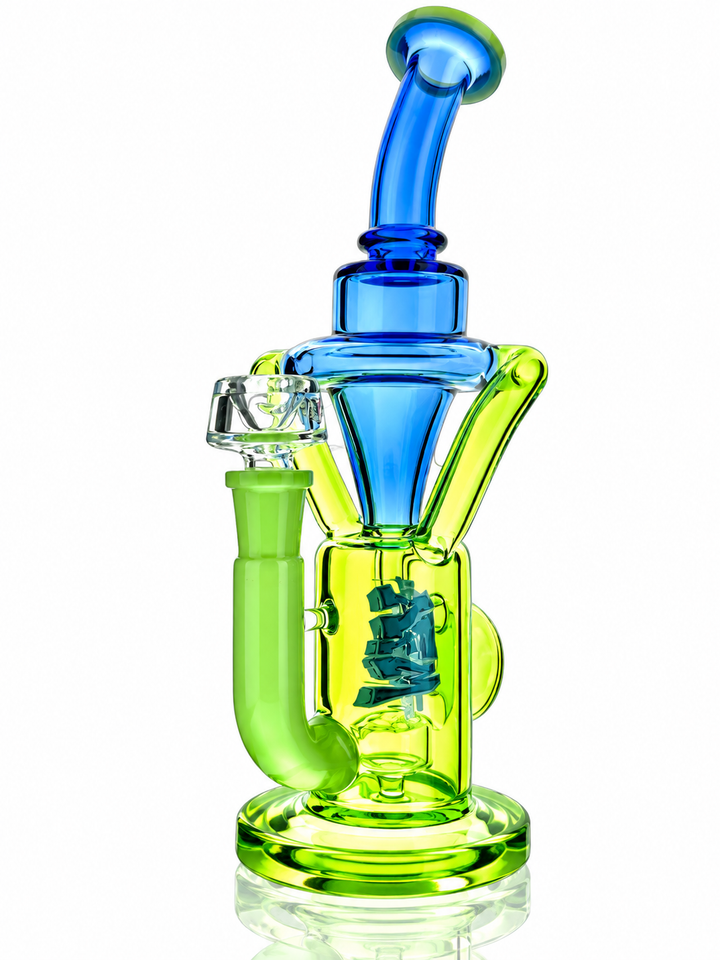 9.5" AFM Glass Palermo Double Glass Recycler Dab Rig