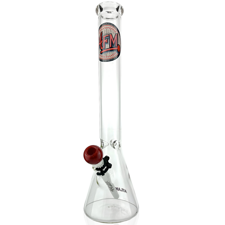 18" Atlanta Baseball 5mm Beaker Bong Bundle
