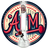 18" Atlanta Basesball 5mm Beaker Bong Bundle