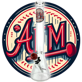 18" Atlanta Basesball 5mm Beaker Bong Bundle