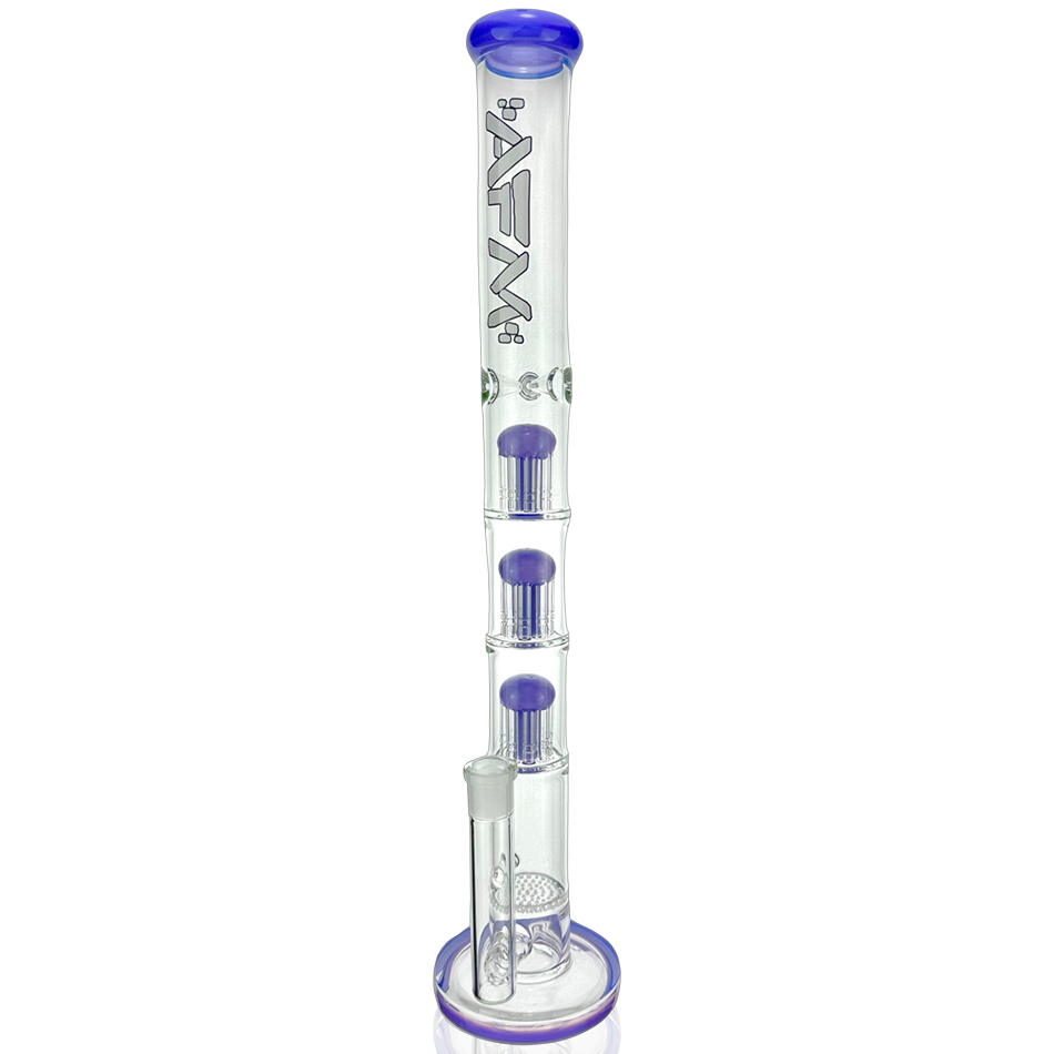 21-Inch AFM Ripper Triple Tree Perc Glass Straight Tube Bong — Scientific Glass Water Pipe