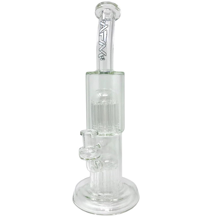 12" AFM Glass Double Cosmos Glass Dab Rig - Clear | AFM Smoke