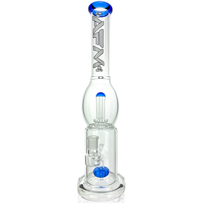 16" Double Circle Shower-head Perc Glass Beaker Bong